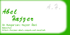 abel hajzer business card